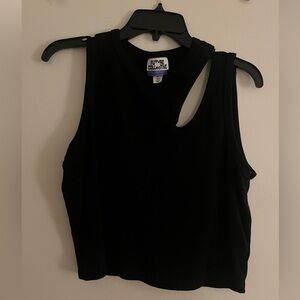 Future Collective Black Cutout Crop Tank Top